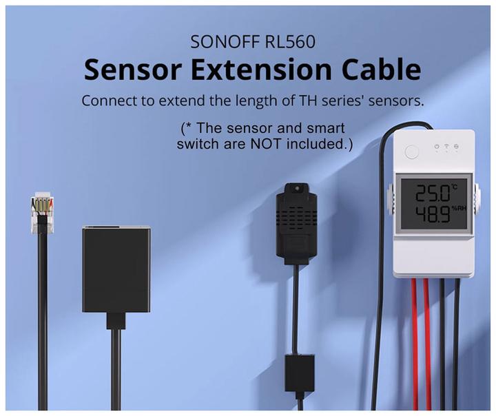 Actual product image Sonoff Extension cable RL560, RJ9, 5 m