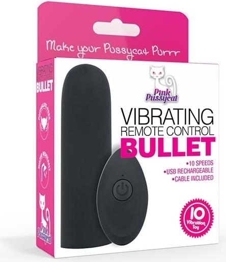 Actual product image Pink Pussycat Vibrating Remote Control Bullet