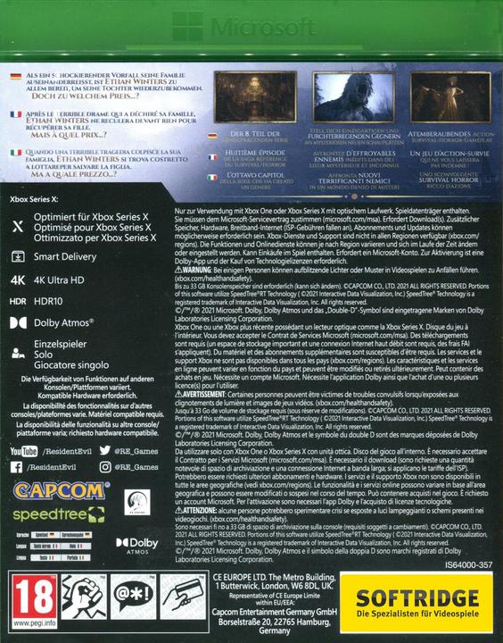 Image du produit Capcom Resident Evil Village (Xbox Series X, Xbox One X, Multilingue)