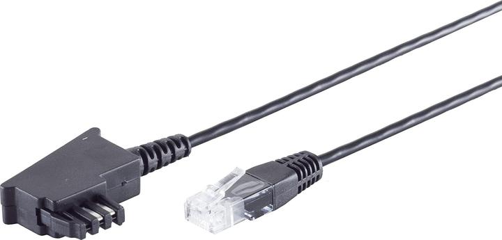 Actual product image Shiverpeaks S/CONN maximum connectivity TAE-F plug to RJ45 plug, VDSL router cable, black, 6.0m
