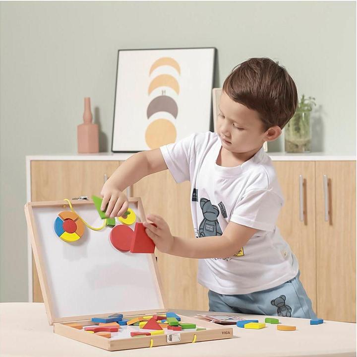 Actual product image Viga Toys Magnet shape game (Multilingual)