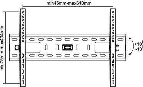 Produktbild InLine Wandhalterung, neigbar, 81-152cm (32-60 Zoll) (Wand, 60", 75 kg)