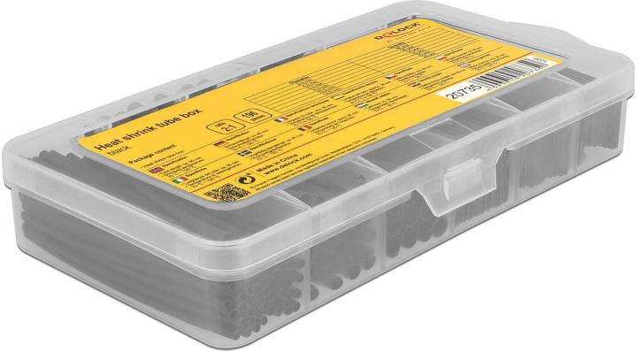 Actual product image Delock Heat shrinkable tubing 196-piece assortment box, black (196 x)
