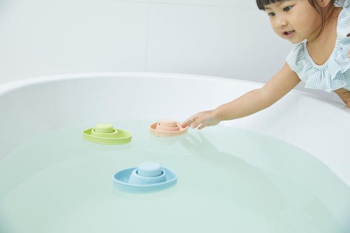 Image du produit Plantoys Bateau cabriolet orange past en caoutchouc
