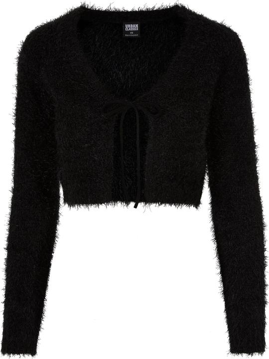 Actual product image Urban Classics Ladies Tied Cropped Feather Cardigan - 117653 (4XL)