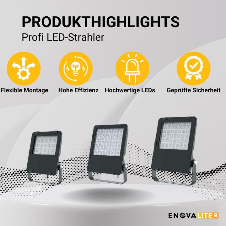 Image du produit Enova ELED 400161 - Projecteur à LED PRO, 150 W, 19500 lm, 4000 K (19500 lm)