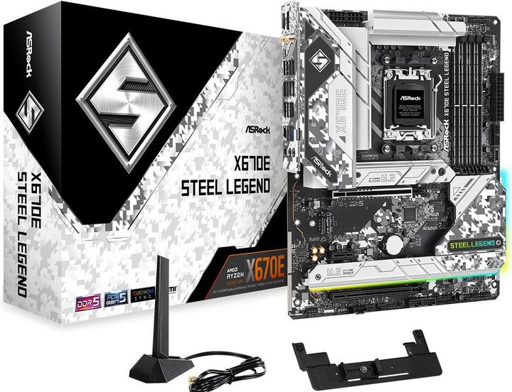 Actual product image AsRock X670E Steel Legend (AM5, AMD X670E, ATX)