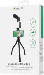 Immagine prodotto Muvit Kit Vlogging 4 En 1 Micro + Trepied + Supporto + LED (Materiale sintetico)