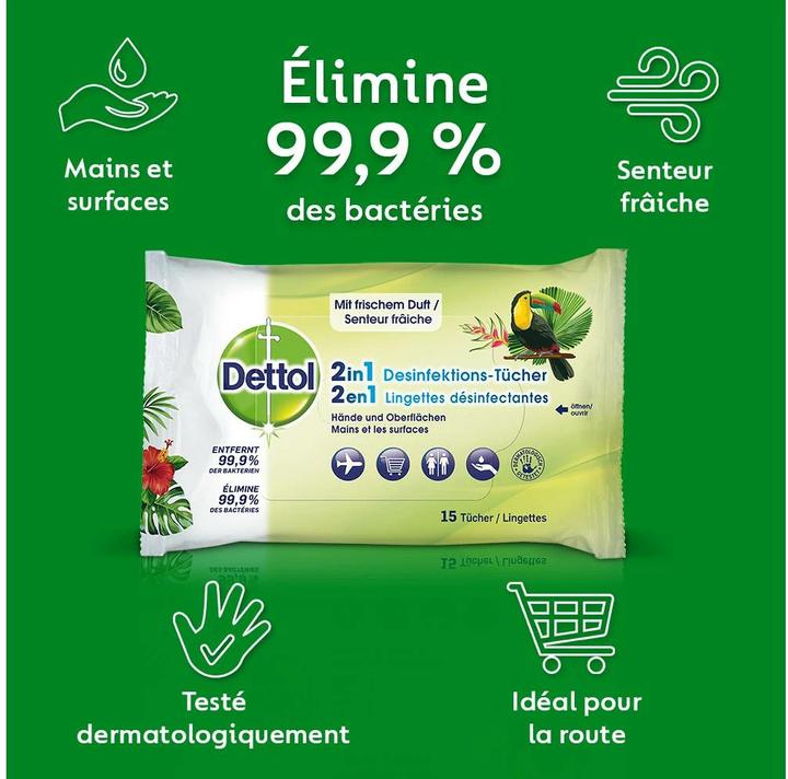 Immagine prodotto Dettol 2in1 Salviette disinfettanti