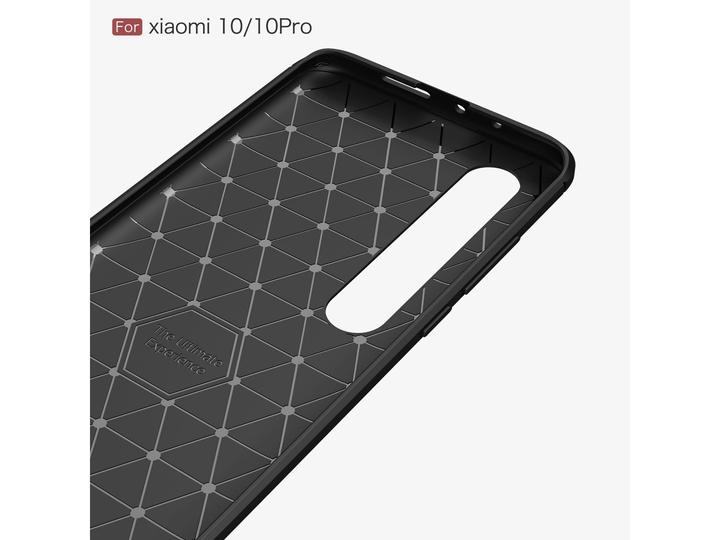Produktbild Screenguard Xiaomi Mi 10 Hülle Carbon Brushed Soft TPU (Xiaomi Mi 10)