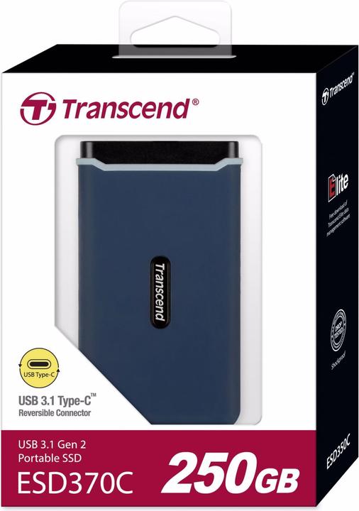 Immagine prodotto Transcend SSD ESD370C 250GB USB-C USB 3.1 Gen 2 (250 GB)