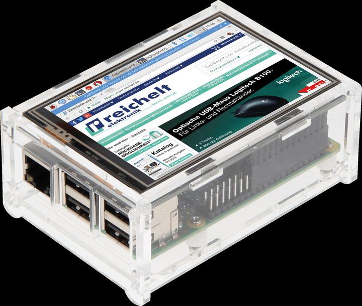 Actual product image Raspberry Pi Pi case for 3.2" touch screen display