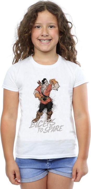 Actual product image Disney Girls Beauty And The Beast Gaston Biceps To Spare Cotton T-Shirt (116)