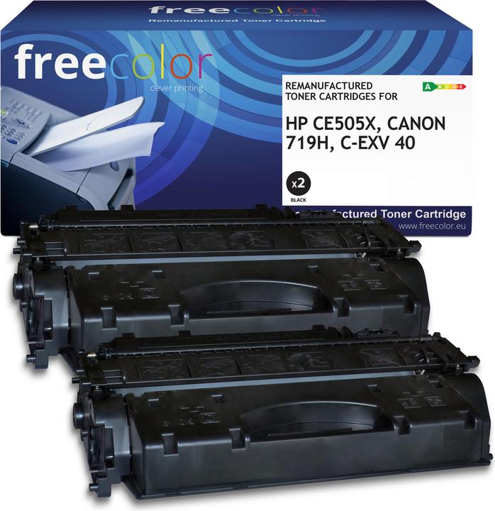 Image du produit Freecolor Toner HP 05X noir CE505XD HY compatible pack de deux