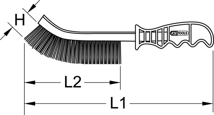 Produktbild KS Tools Stahldraht-Allzweck-Drahtbürste. 250mm 201.2300 (25 cm)