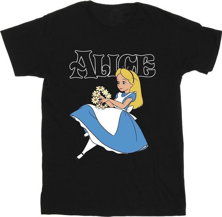 Produktbild Disney Mädchen Alice im Wunderland Blumen TShirt aus Baumwolle (140, 146)