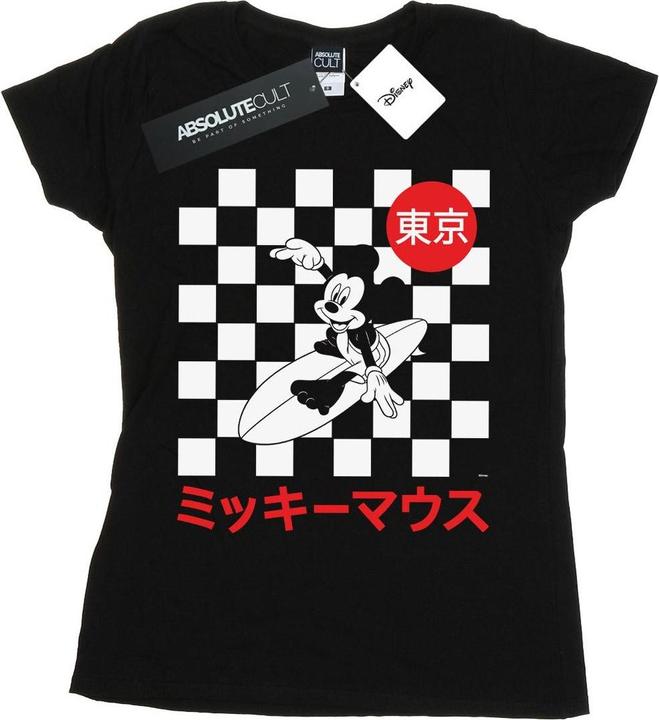 Actual product image Disney Womens/Ladies Mickey Mouse Surfing Cotton T-Shirt (S)