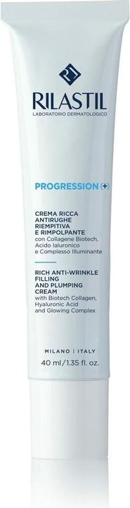 Actual product image Rilastil Progression Plus Rich Anti-Wrinkle Cream with Collagen and Hyaluronic Acid 40ml (Body cream, 40 ml)