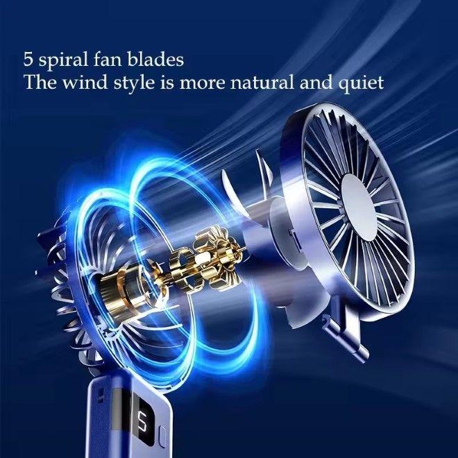 Actual product image MU Classic USB hand mini fan with 1200mAh battery (36 dB)