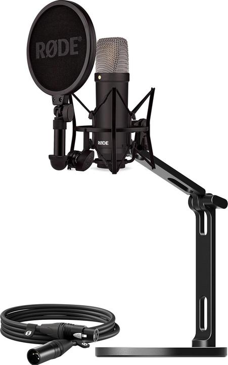 Immagine prodotto RØDE NT1 Signature + cavo XLR+braccio da studio da tavolo (nero, in bundle)