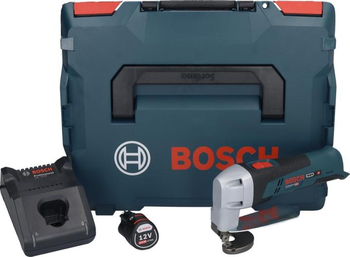 Actual product image Bosch Professional Bosch GSC 12V-13 Professional Battery Sheet Metal Shears 12 V + 1x Battery 2.0 Ah + Charger + L-Boxx