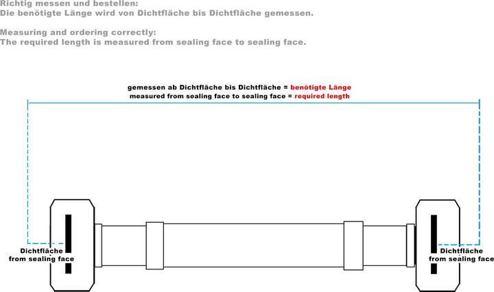Produktbild XPOtool Flexschlauch 500mm DN13 Panzerschlauch 3/4" ÜM 24,12mm 1/2" AG 20,95mm
