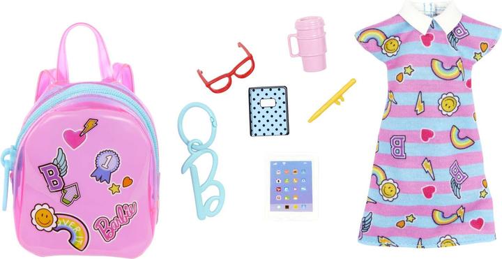 Image du produit Barbie Vêtements de mode et sac de luxe avec accessoires dans un présentoir de comptoir