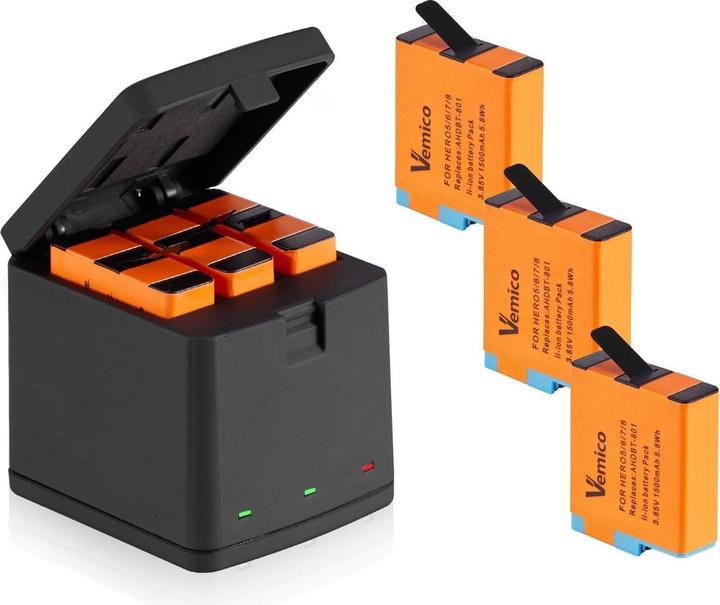 Image du produit Sanoov Kit chargeur de batterie (GoPro Hero 8, Héros 7 noir)