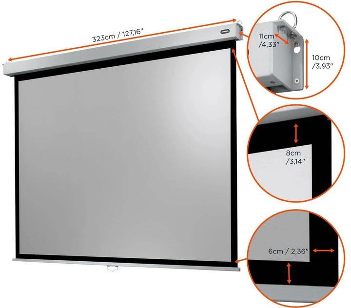Immagine prodotto Celexon Schermo a rulli Professional Plus 300x225 cm 4:3 (122.83", 4:3)