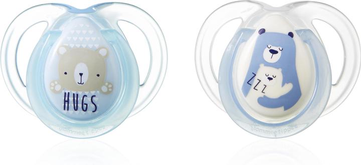 Produktbild Tommee Tippee silicone soother NIGHT STYLE, 0-6 months, 2 pcs., 43336103 (2 x, bis 6 Monate)