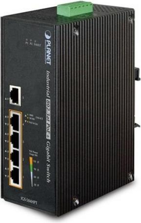 Produktbild Planet Industrie-Switch 4-Port IEEE 802.3af / 802.3at PoE Injektor Aluminium Metall Gehäuse (802.3af (PoE), 802.3at (PoE+), 30 W)