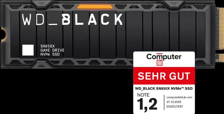 Produktbild WD Black SN850X mit Heatsink (2000 GB, M.2 2280)