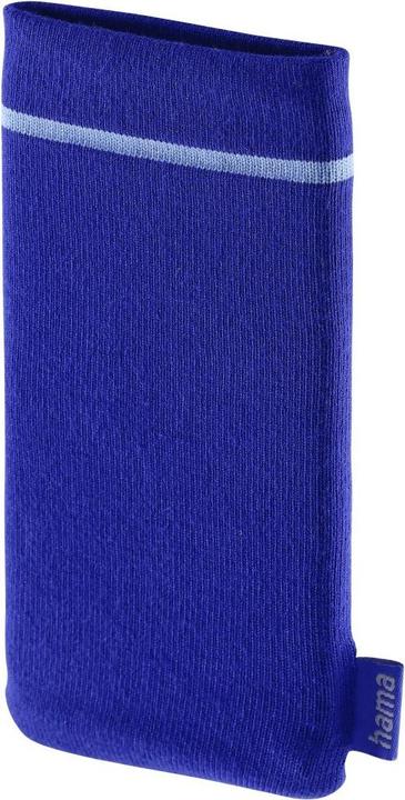 Actual product image Hama Mobile phone cover sock, universal, size 7.0 x 16.0 cm, blue