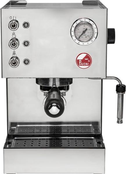 Productafbeelding La Mer Pavoni piston espressomachine Gran Caffe Steel LPMGCM01EU