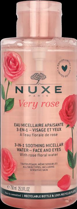 Image du produit Nuxe Very Rose - Eau Démaquillante Micellaire Apaisante 3en1 (Eau micellaire, 750 ml)