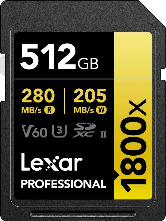 Produktbild Lexar Professional (512 GB, SDXC, U3, UHS-II)