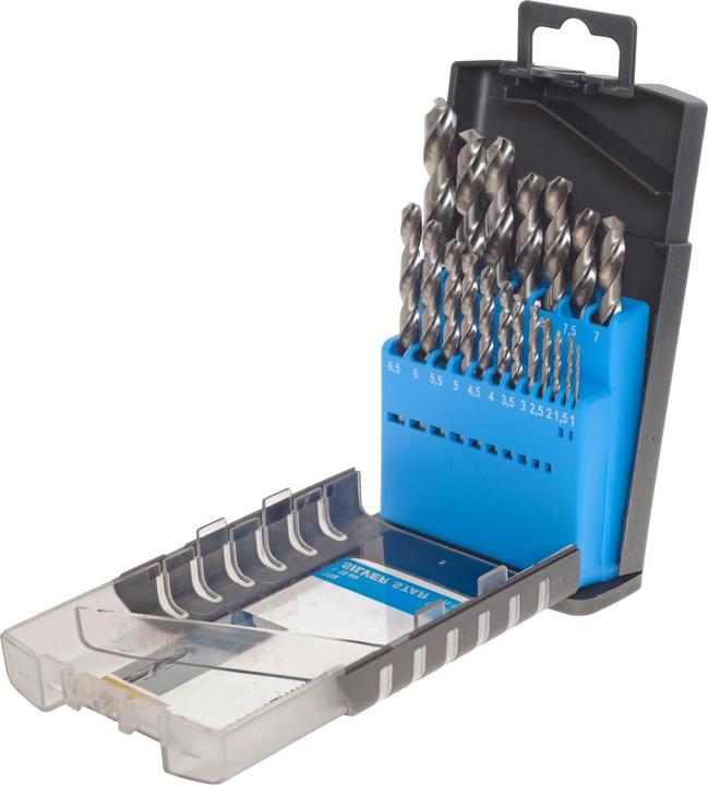 Produktbild kwb Spiralbohrer Set 19-teilig (6 mm, 1 mm, 6.5 mm, 5.5 mm, 10 mm, 1.5 mm, 7 mm, 3 mm, 5 mm, 8.5 mm, 8 mm, 2.5 mm, 9 mm, 3.5 mm, 4.5 mm, 2 mm, 7.5 mm, 9.5 mm, 4 mm)