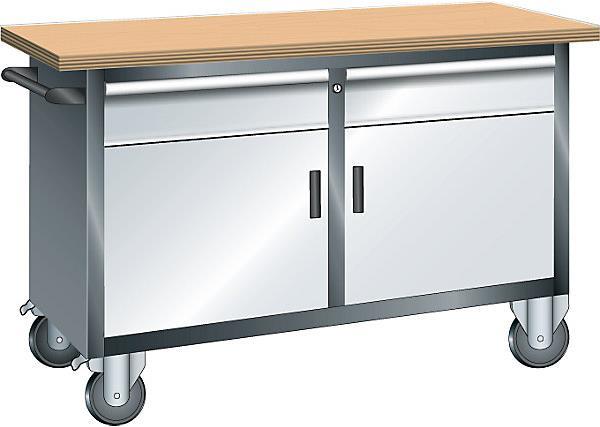 Actual product image Lista System workbench, mobile (125 cm, 70 cm)