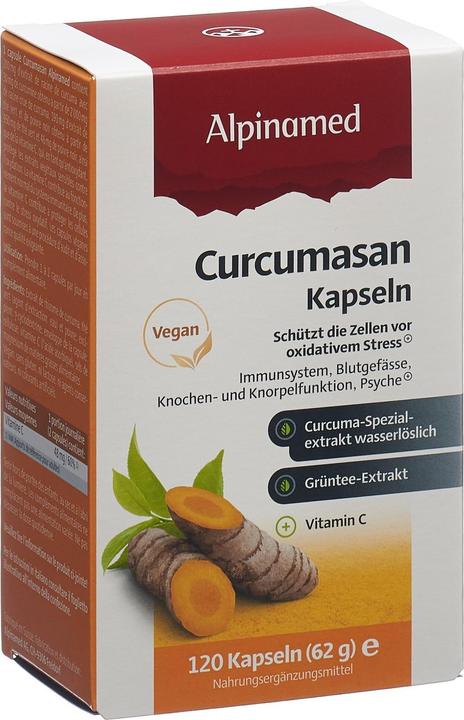 Actual product image Alpinamed Curcumasan Capsules (120 Piece, Capsules, 100 g)