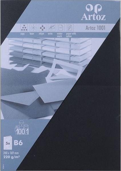 Actual product image Artoz 1001 cards black (B6, 220 g/m², 5 x)