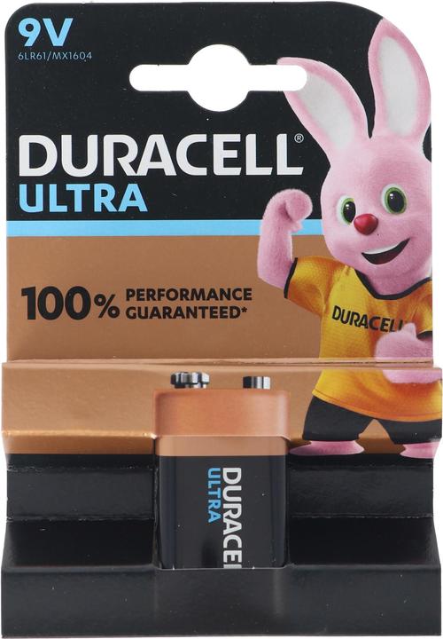 Produktbild Duracell Ultra Power Alkaline 9V Batterien ideal für Rauchmelder, Rauchwarnmelder (9V Block)