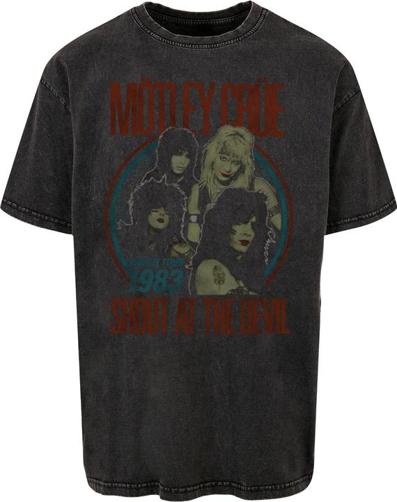 Produktbild Merchcode Motley Crue - SATD Tour 1983 Acid Washed Heavy Oversize Tee - 116755 (M)