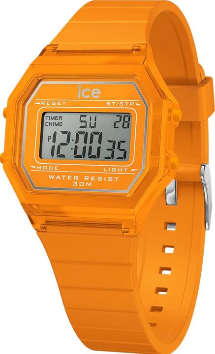 ICE Watch Ice Digit Retro Neon Orange Clear Small (Digitaluhr, 32 mm)