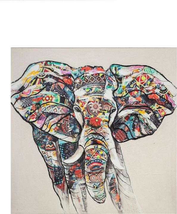 Actual product image Casablanca by Gilde Colourful elephant (100 x 100 cm)