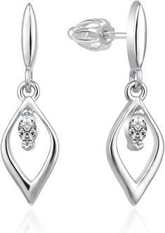 Produktbild Agato - Decent silver earrings with zircons AGT-E102PW