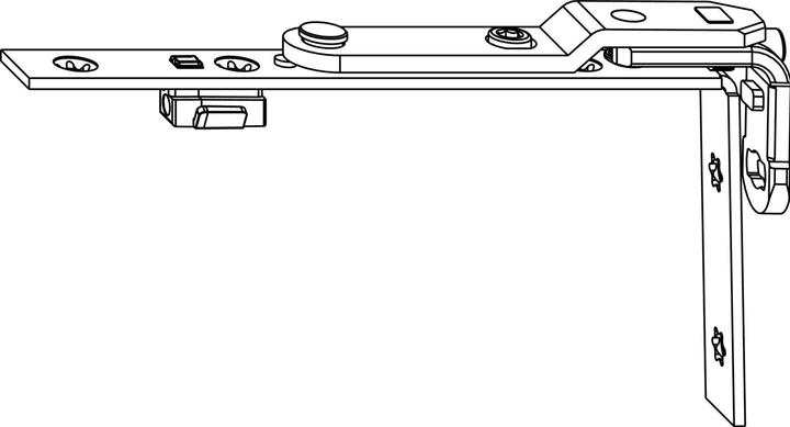 Actual product image Maco Swivel hinge top AS/PVC angled hinge design 120 kg silver (52462)