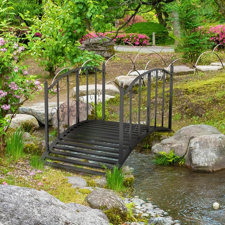 Produktbild Outsunny Gartenbrücke mit Ornamentgeländer