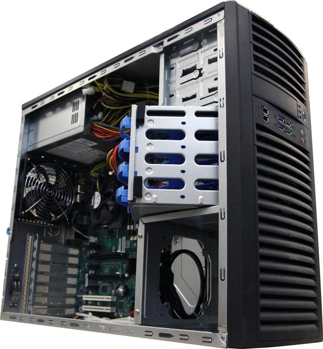 Actual product image Supermicro SC732 D4-903B (mATX, ATX, E-ATX)