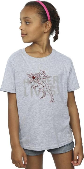 Actual product image Netflix Girls Stranger Things Hoppers Live Cotton T-Shirt (140, 146)