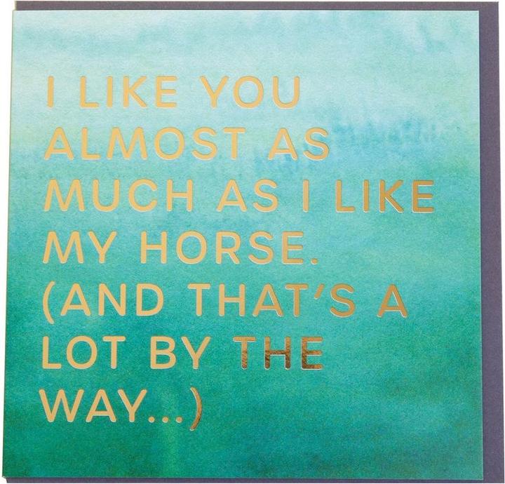 Actual product image Gubblecote Word Rich Greeting Card I Like You Paper